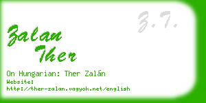 zalan ther business card